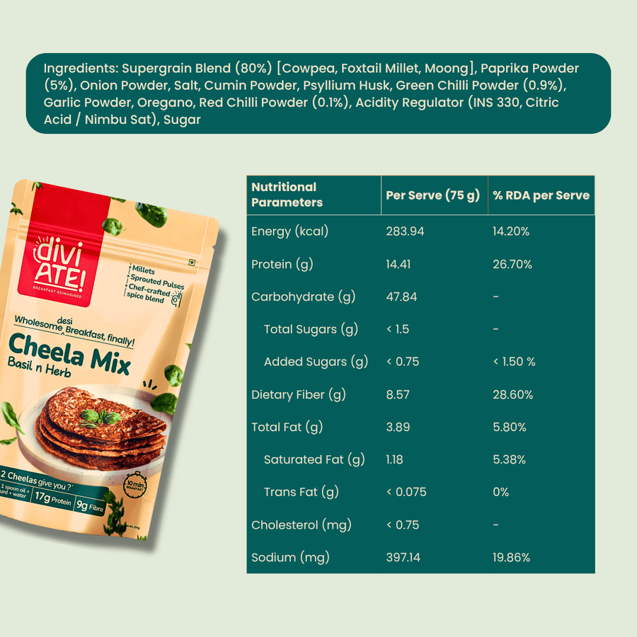 Basil & Herb High Protein Cheela Mix