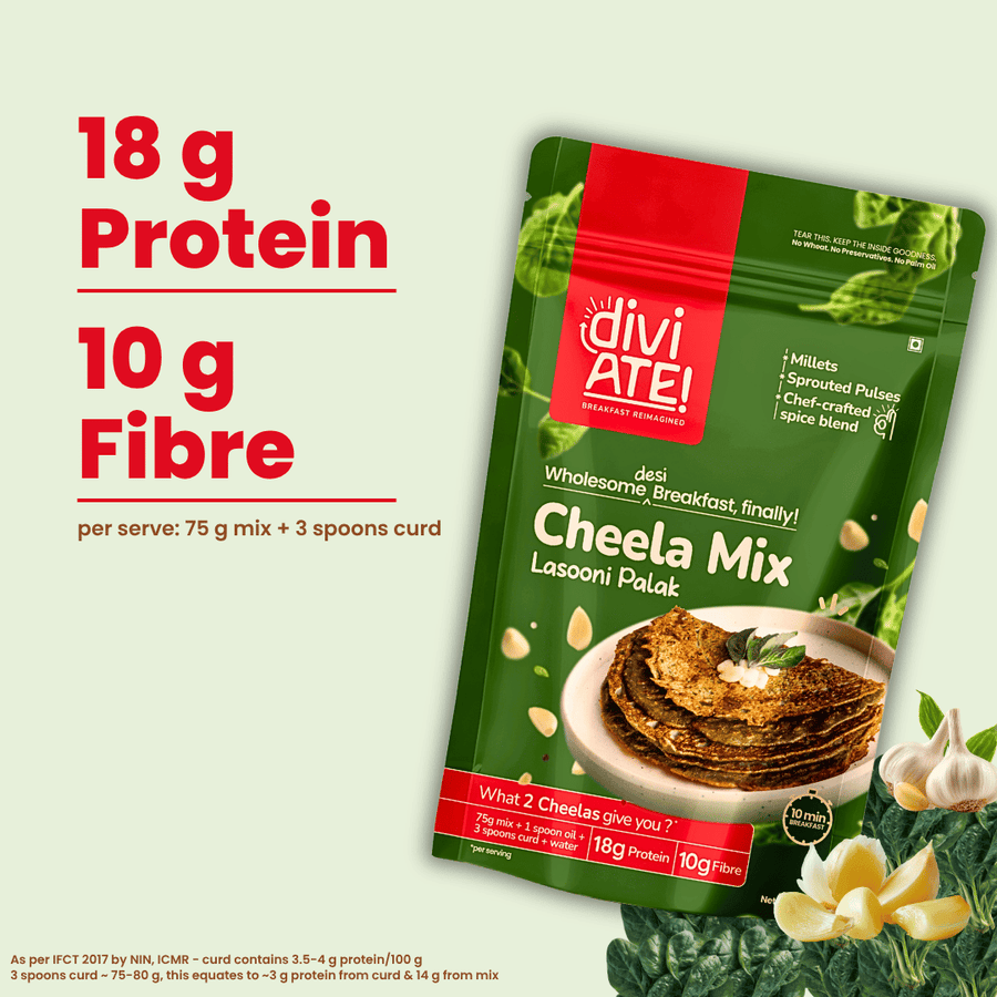Lasooni Palak High Protein Cheela Mix