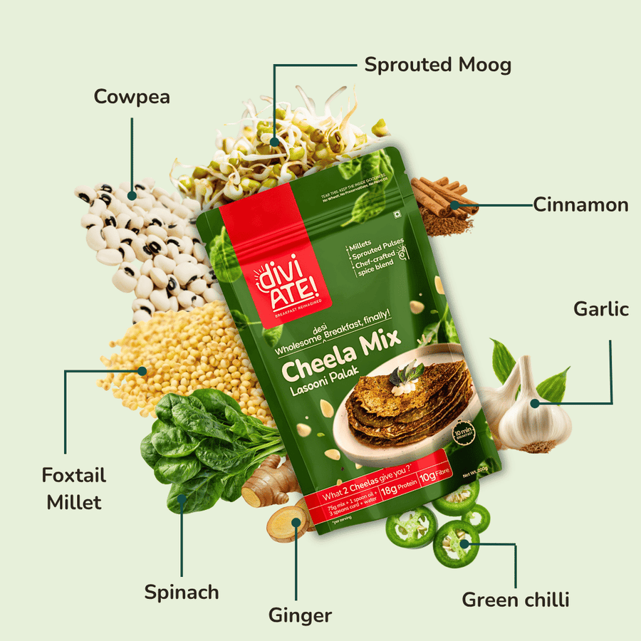 Lasooni Palak High Protein Cheela Mix