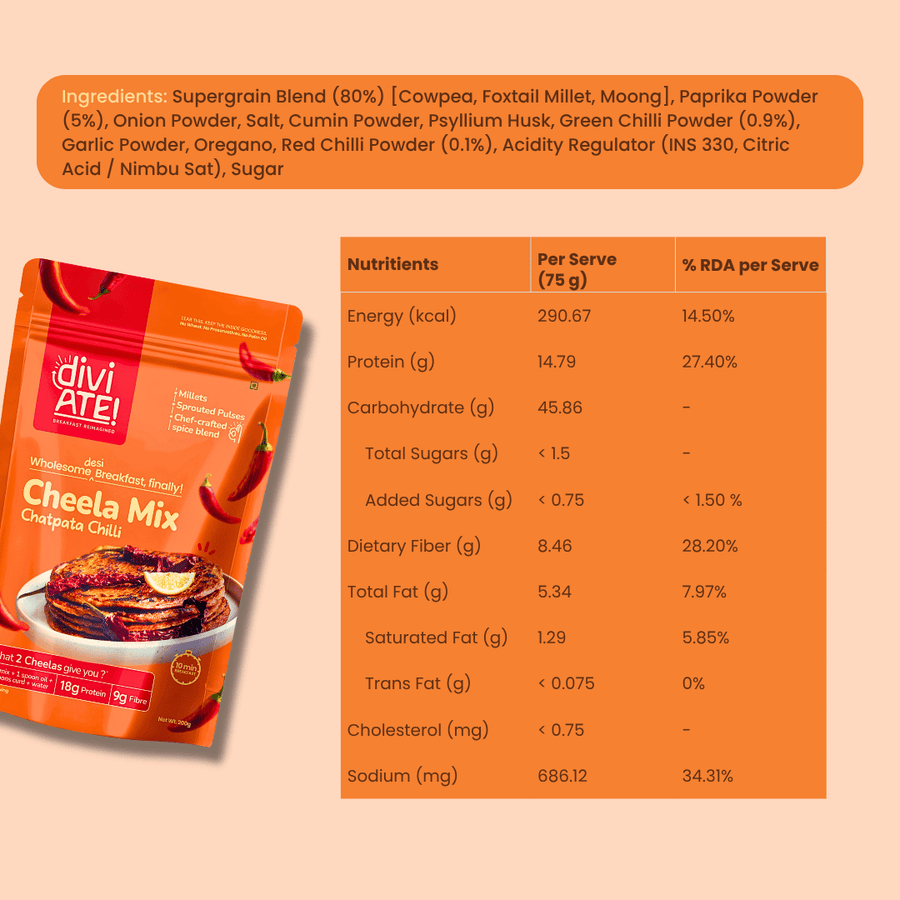 Chatpata Chilli High Protein Cheela Mix